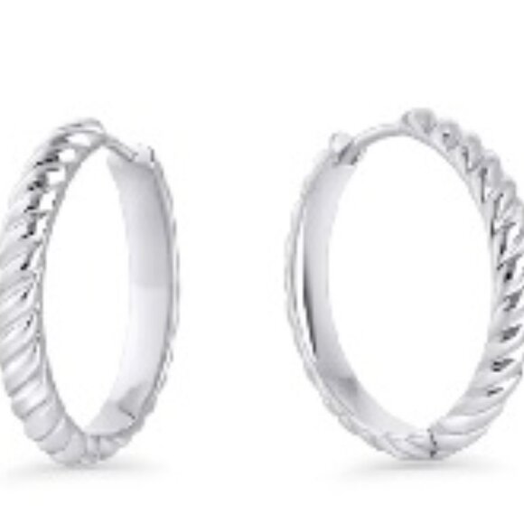 MIA Silver Hoop Earrings - NWT - Picture 1 of 2